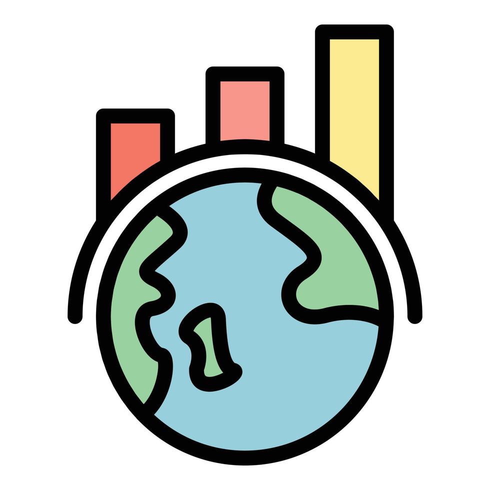 global-market-icon-color-outline-vector